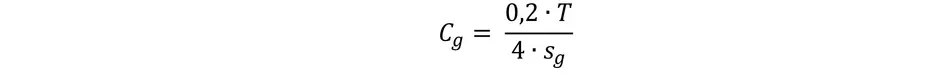 Calculation formula of the MSA capability index Cg