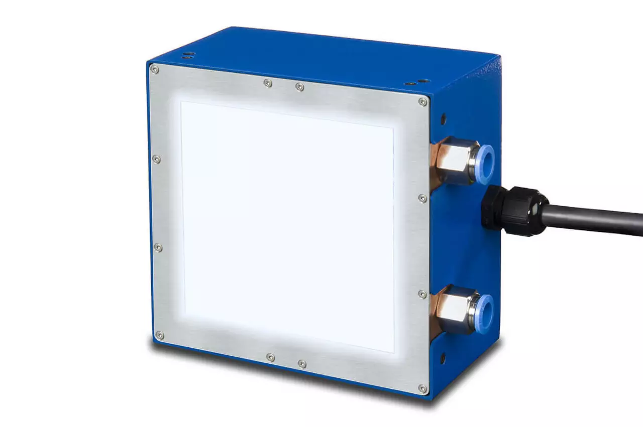 UV-LED Flächenleuchte SFL-M, Maße Leuchfeld 100 x 100 mm²